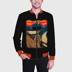 Бомбер мужской Крик, цвет: 3D-красный — фото 2