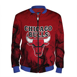 Бомбер мужской CHICAGO BULLS, цвет: 3D-синий