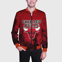 Бомбер мужской CHICAGO BULLS, цвет: 3D-красный — фото 2
