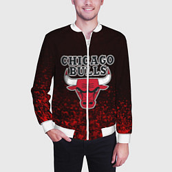 Бомбер мужской CHICAGO BULLS, цвет: 3D-белый — фото 2