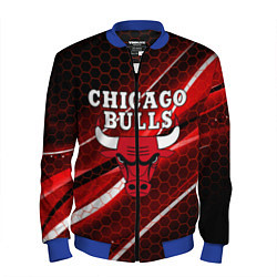 Бомбер мужской CHICAGO BULLS, цвет: 3D-синий