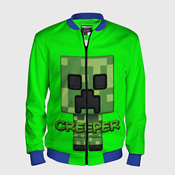 Бомбер мужской MINECRAFT CREEPER, цвет: 3D-синий