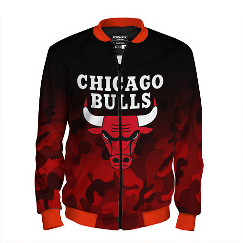 Мужской бомбер CHICAGO BULLS / 3D-Красный – фото 1