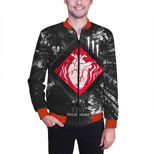 Мужской бомбер DBD - beating heart / 3D-Красный – фото 3