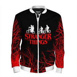 Бомбер мужской STRANGER THINGS, цвет: 3D-белый