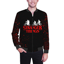 Бомбер мужской STRANGER THINGS, цвет: 3D-черный — фото 2