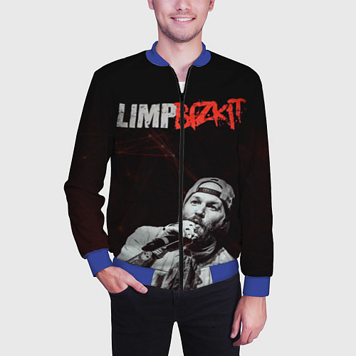 Мужской бомбер Limp Bizkit / 3D-Синий – фото 3