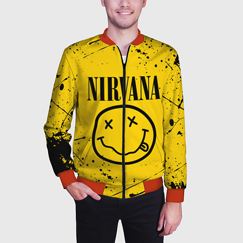 Мужской бомбер NIRVANA / 3D-Красный – фото 3