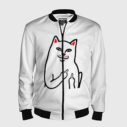 Бомбер мужской Meme Cat, цвет: 3D-черный