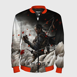 Бомбер мужской Ghost of Tsushima, цвет: 3D-красный