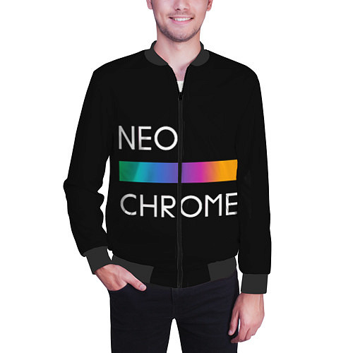 Мужской бомбер NEO CHROME / 3D-Черный – фото 3