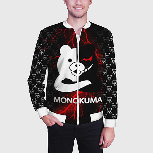 Мужской бомбер MONOKUMA / 3D-Белый – фото 3