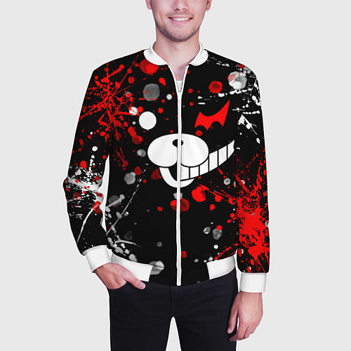 Мужской бомбер MONOKUMA / 3D-Белый – фото 3