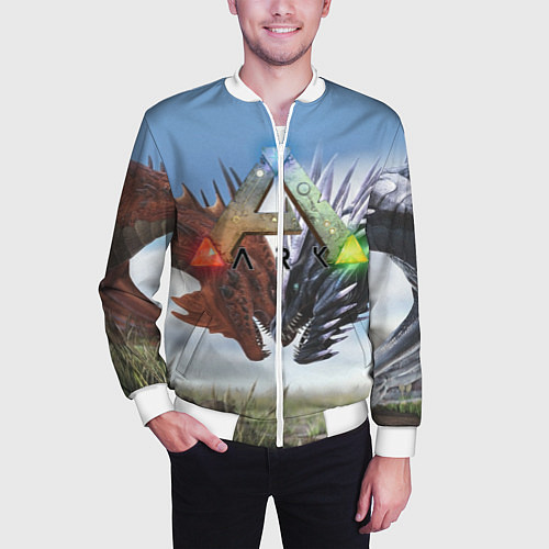 Мужской бомбер Ark Survival Evolved / 3D-Белый – фото 3