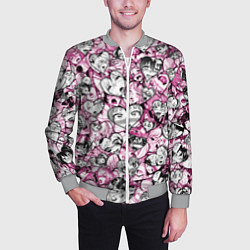 Бомбер мужской Ahegao валентинки, цвет: 3D-меланж — фото 2