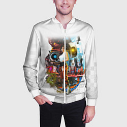 Бомбер мужской PORTAL, цвет: 3D-белый — фото 2