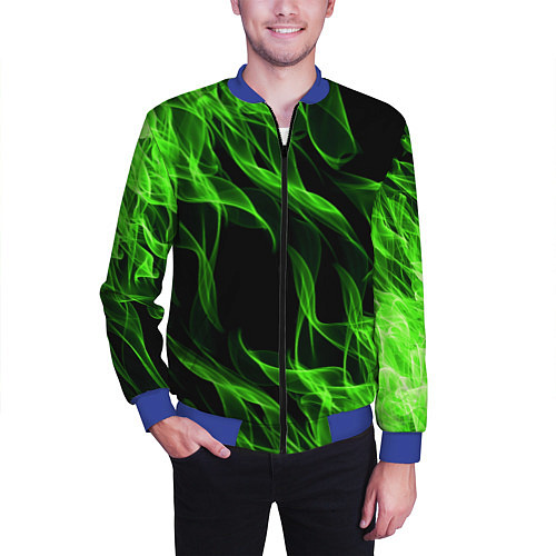 Мужской бомбер TOXIC FLAME / 3D-Синий – фото 3