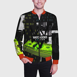 Бомбер мужской WATCH DOGS:LEGION, цвет: 3D-красный — фото 2