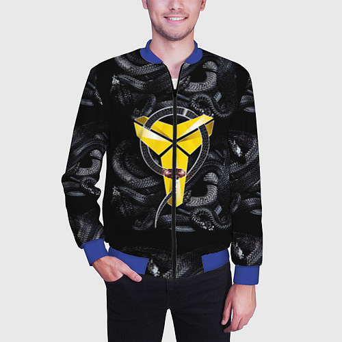 Мужской бомбер Los Angeles LakersKobe Bryan / 3D-Синий – фото 3