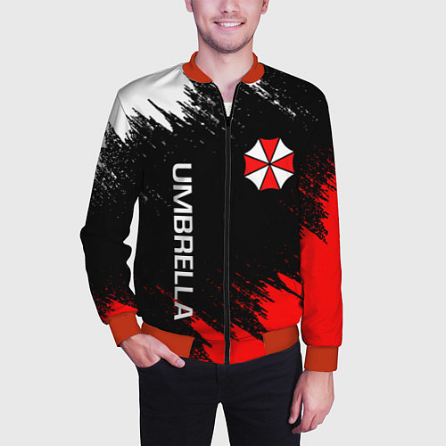 Мужской бомбер UMBRELLA CORP / 3D-Красный – фото 3