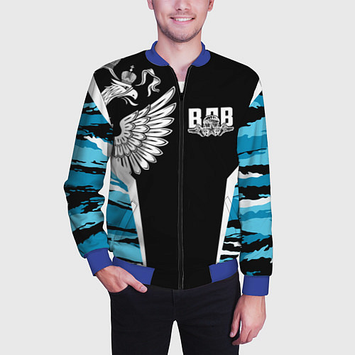 Мужской бомбер Камуфляж ВДВ / 3D-Синий – фото 3