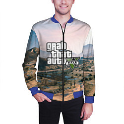 Бомбер мужской Grand Theft Auto 5, цвет: 3D-синий — фото 2