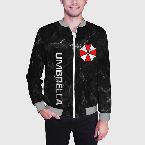 Мужской бомбер UMBRELLA CORP / 3D-Меланж – фото 3