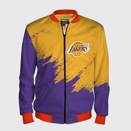 Мужской бомбер LA LAKERS / 3D-Красный – фото 1