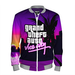 Бомбер мужской GTA:VICE CITY, цвет: 3D-меланж