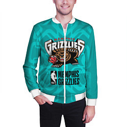 Бомбер мужской Memphis Grizzlies 12, цвет: 3D-белый — фото 2