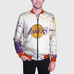 Бомбер мужской LA LAKERS, цвет: 3D-красный — фото 2