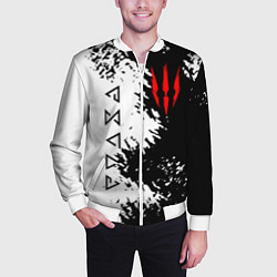 Бомбер мужской THE WITCHER, цвет: 3D-белый — фото 2
