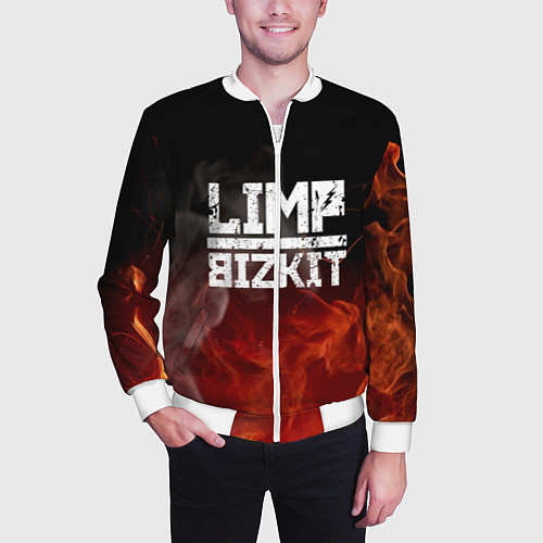 Мужской бомбер LIMP BIZKIT / 3D-Белый – фото 3