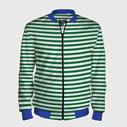 Бомбер мужской Тельняшка пограничных войск, цвет: 3D-синий