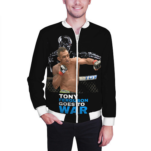 Мужской бомбер Tony Ferguson / 3D-Белый – фото 3