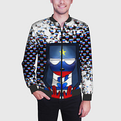 Бомбер мужской CountryHumans, цвет: 3D-черный — фото 2