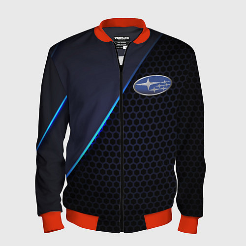 Мужской бомбер SUBARU / 3D-Красный – фото 1