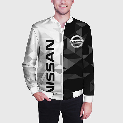 Мужской бомбер NISSAN / 3D-Белый – фото 3