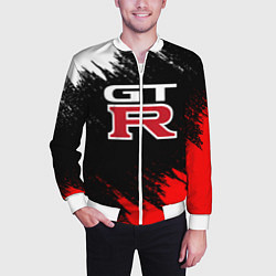 Бомбер мужской NISSAN GTR, цвет: 3D-белый — фото 2