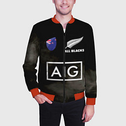 Бомбер мужской ALL BLACKS, цвет: 3D-красный — фото 2