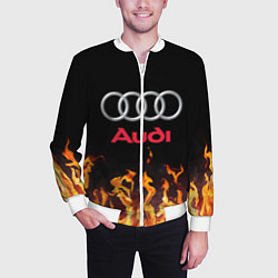 Бомбер мужской AUDI, цвет: 3D-белый — фото 2