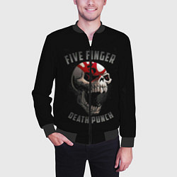 Бомбер мужской Five Finger Death Punch, цвет: 3D-черный — фото 2