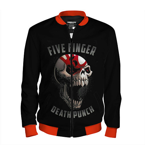 Мужской бомбер Five Finger Death Punch / 3D-Красный – фото 1