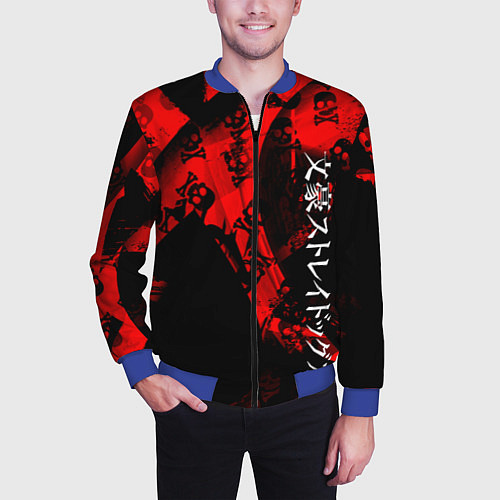 Мужской бомбер Bungou Stray Dogs / 3D-Синий – фото 3