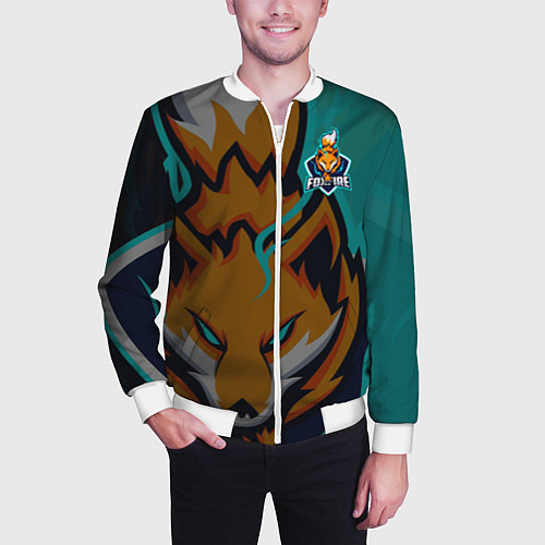 Мужской бомбер Форма Foxfire / 3D-Белый – фото 3