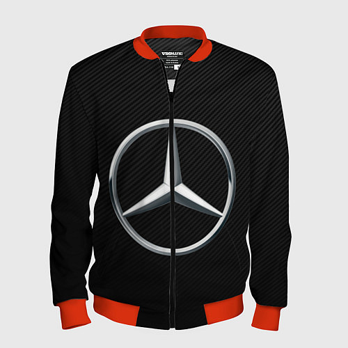 Мужской бомбер MERCEDES-BENZ CARBON / 3D-Красный – фото 1