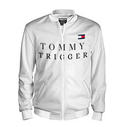 Бомбер мужской Tommy Hilfiger , Tommy trigger, цвет: 3D-белый