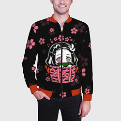 Бомбер мужской KIMETSU NO YAIBA, цвет: 3D-красный — фото 2