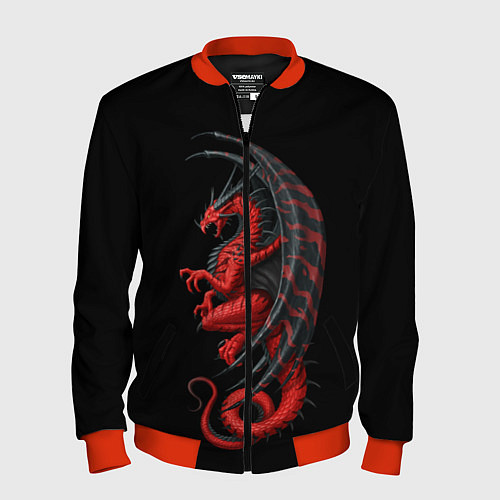 Мужской бомбер Red Dragon / 3D-Красный – фото 1