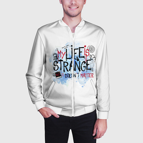 Мужской бомбер LIFE IS STRANGE / 3D-Белый – фото 3
